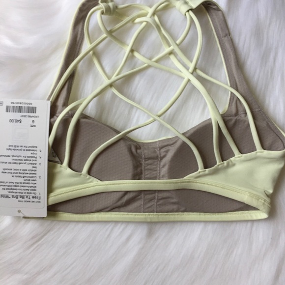 NWT lululemon free to be bra wild zest yellow - Picture 3 of 4